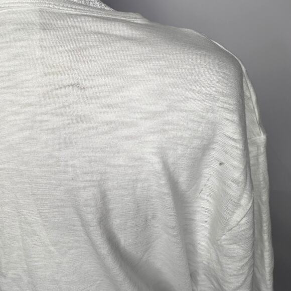 KITH White Graphic Cropped Roll Hem Crewneck T-Shirt Medium - Picture 7 of 8